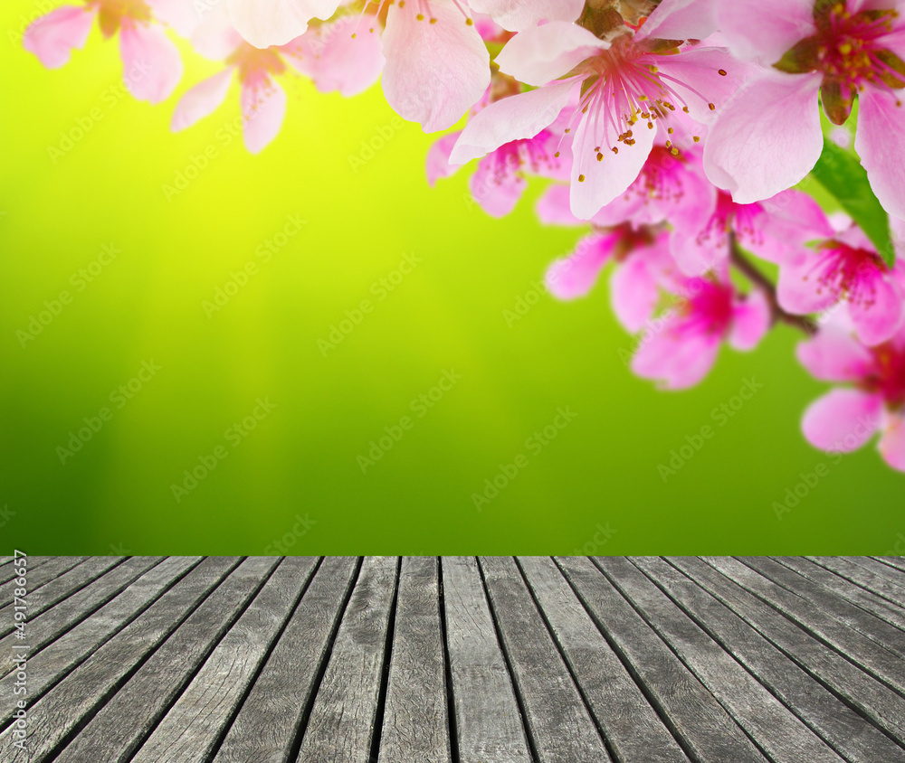 wooden spring blossom