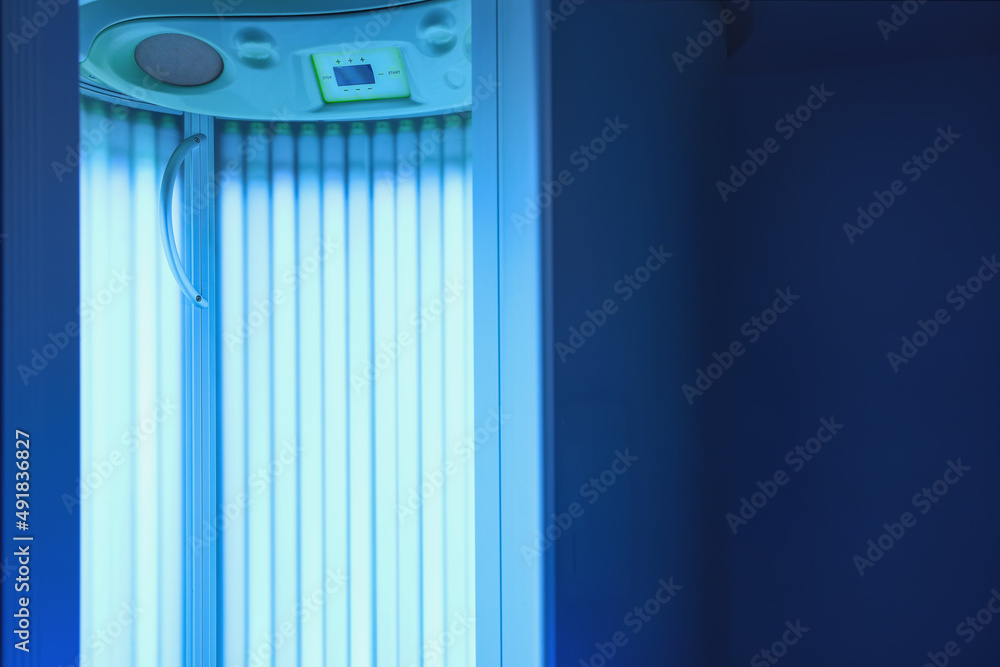 Modern solarium in beauty salon