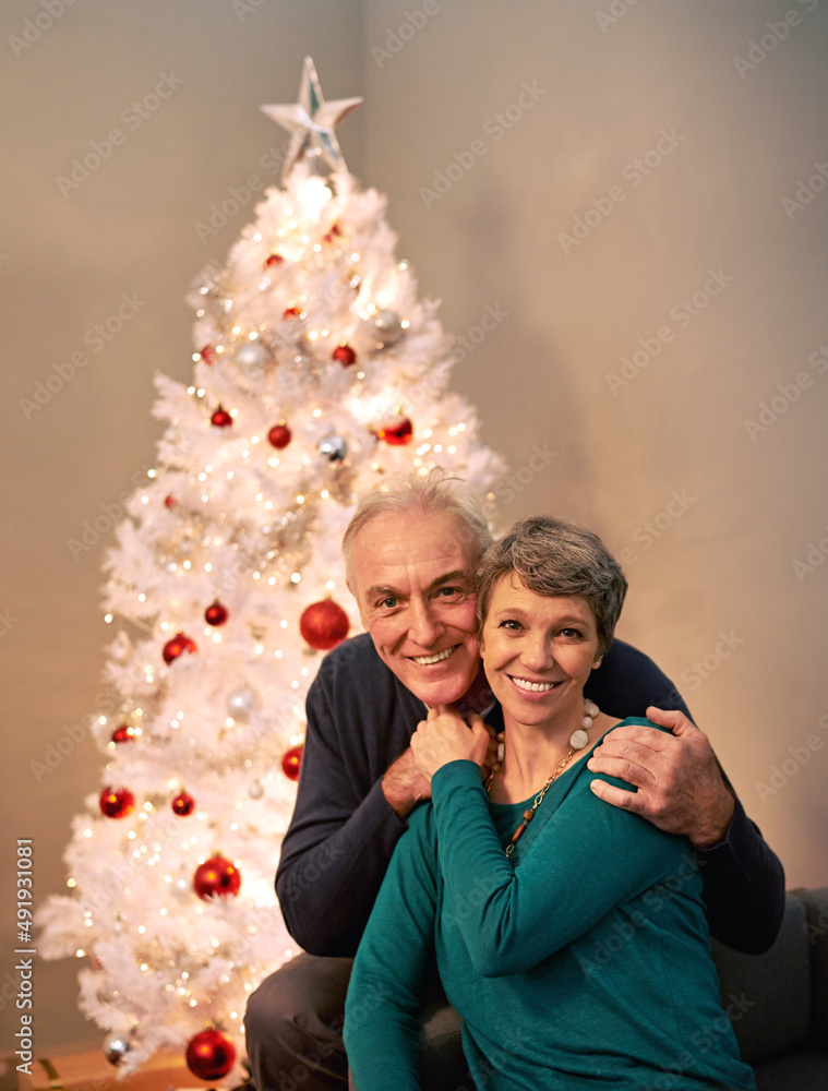 Hes the gift I ask Santa for every Christmas. Cropped portrait of a happy mature couple beside a Chr