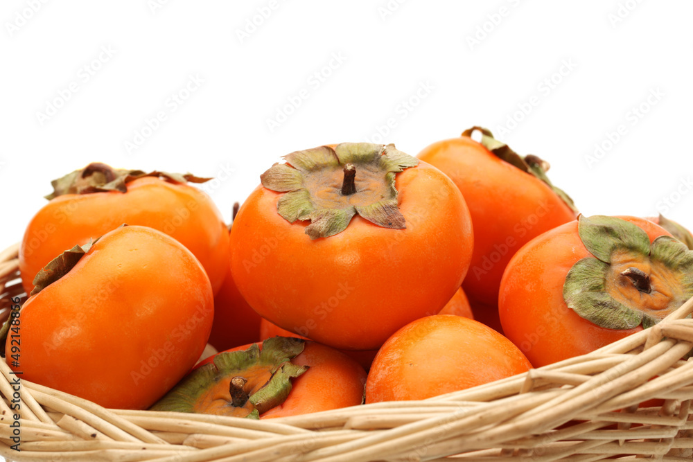 persimmon on a white background