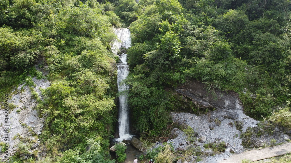 waterfall in the forest | Environmental- Nature - Mountains 