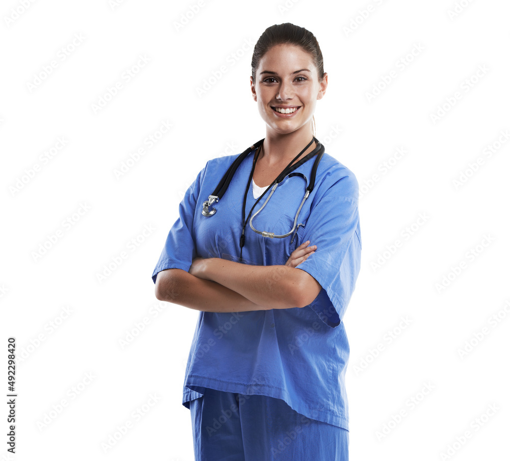 Her expertise is just what the doctor ordered. Studio portrait of a beautiful young doctor standing 