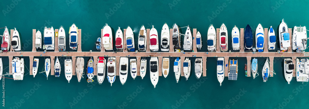 aerial top view Yacht Marina in Yacht Club  Aerial luxury boats and yachts in achor park, Luxury Man