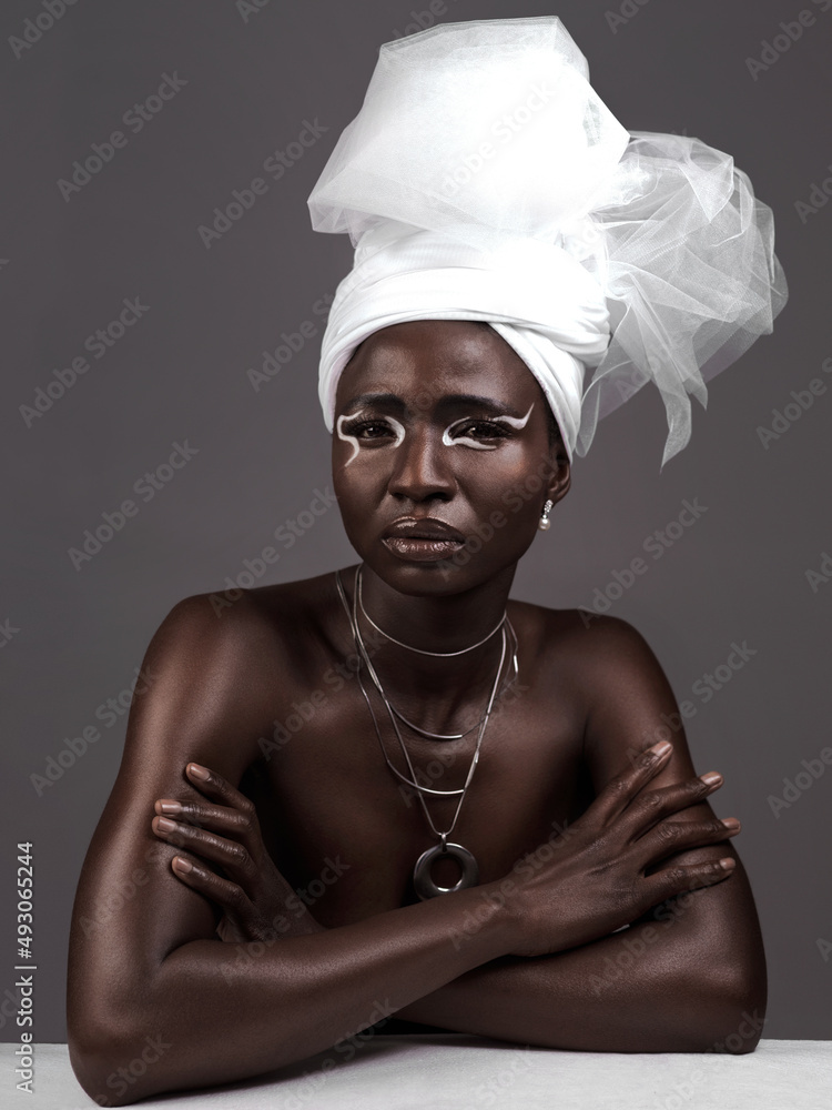 The perfect portrait of beauty. Studio portrait of an attractive young woman posing in traditional A