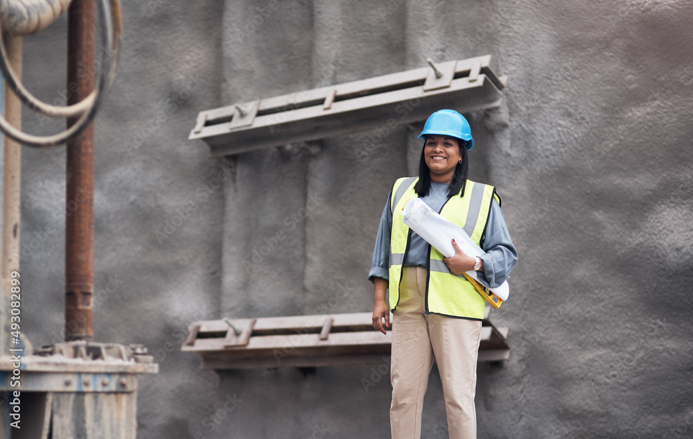 Ill make sure the job gets done. Cropped portrait of an attractive young female construction worker 