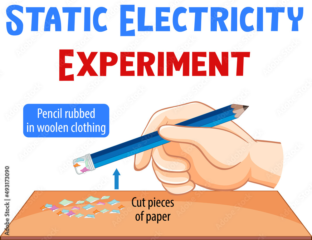 铅笔和纸的静电实验