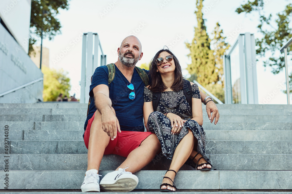 We just love our adventure dates. Shot of an affectionate couple spending time together outdoors.