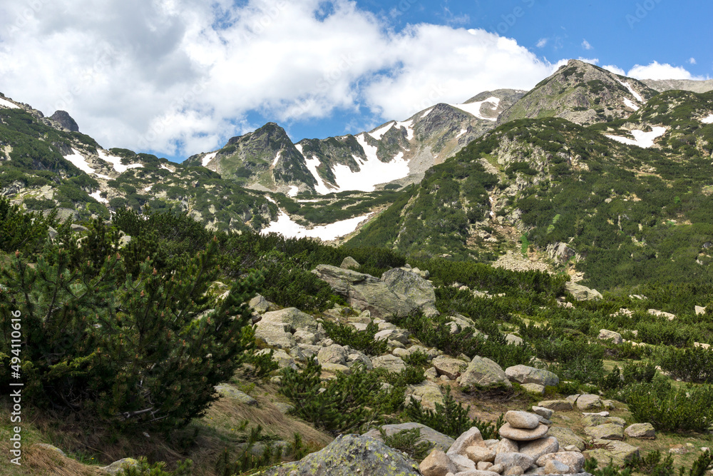 Landscape of Pirin Mountain near Popovo Lake, Bulgaria