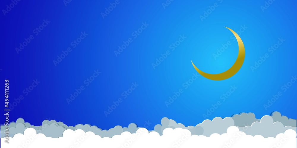 Golden Moon phases astronomy icon set Vector Illustration on the white background.crescent moon.