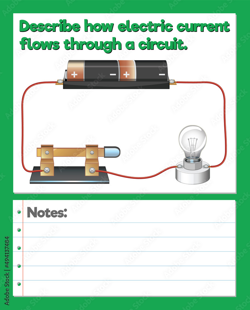 Science Experiment Record Worksheet of electric flows