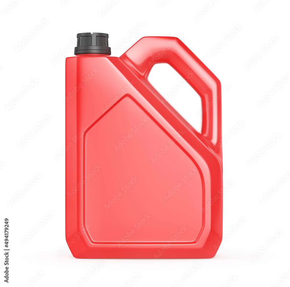 Bottle of car maintenance products on a white background. Oil, detergents and lubricants. 3d illustr