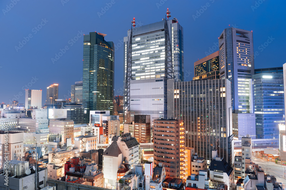 日本东京都港区的城市景观