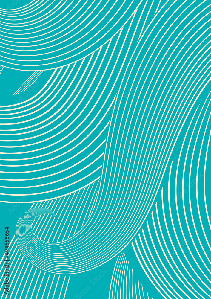 blue wavy stripes vector background