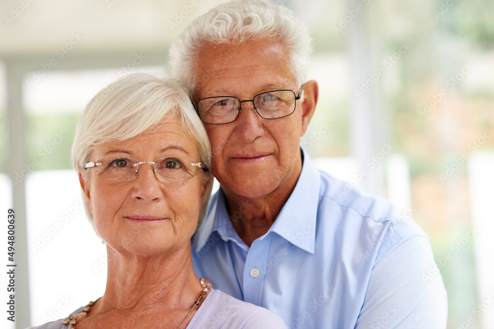 Its no fairytale but you can make it one. Portrait of a senior couple at home.