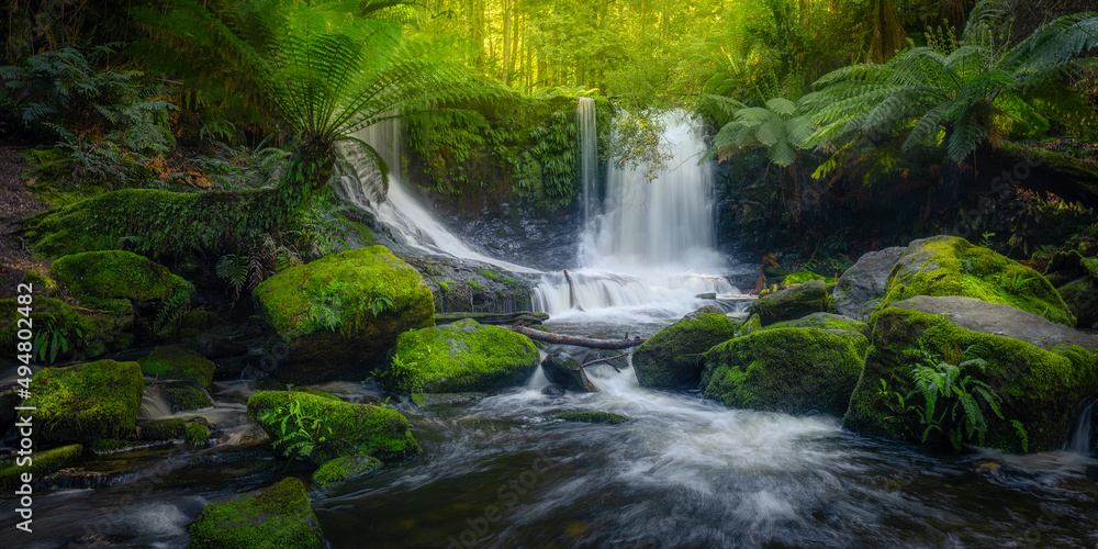 Beautiful Horseshoe Falls in Tasmania