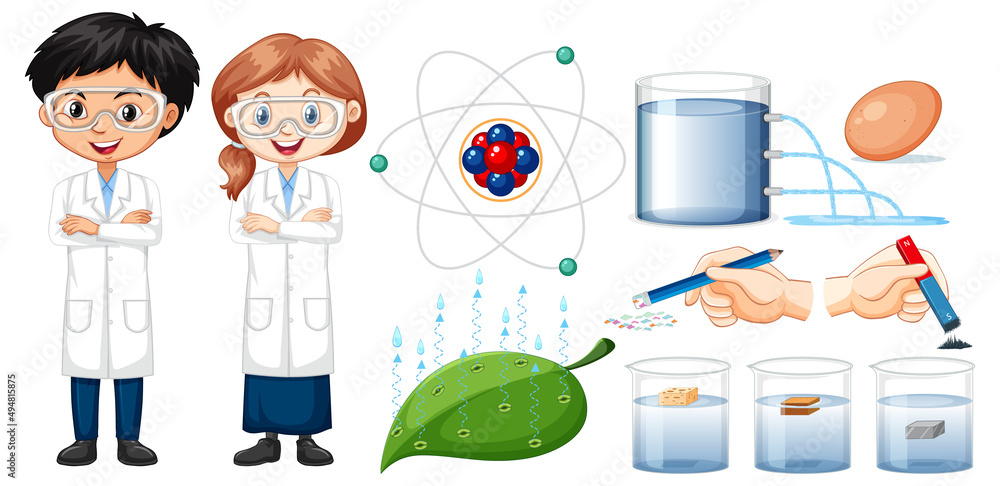 Set of equipment needed for science experiment