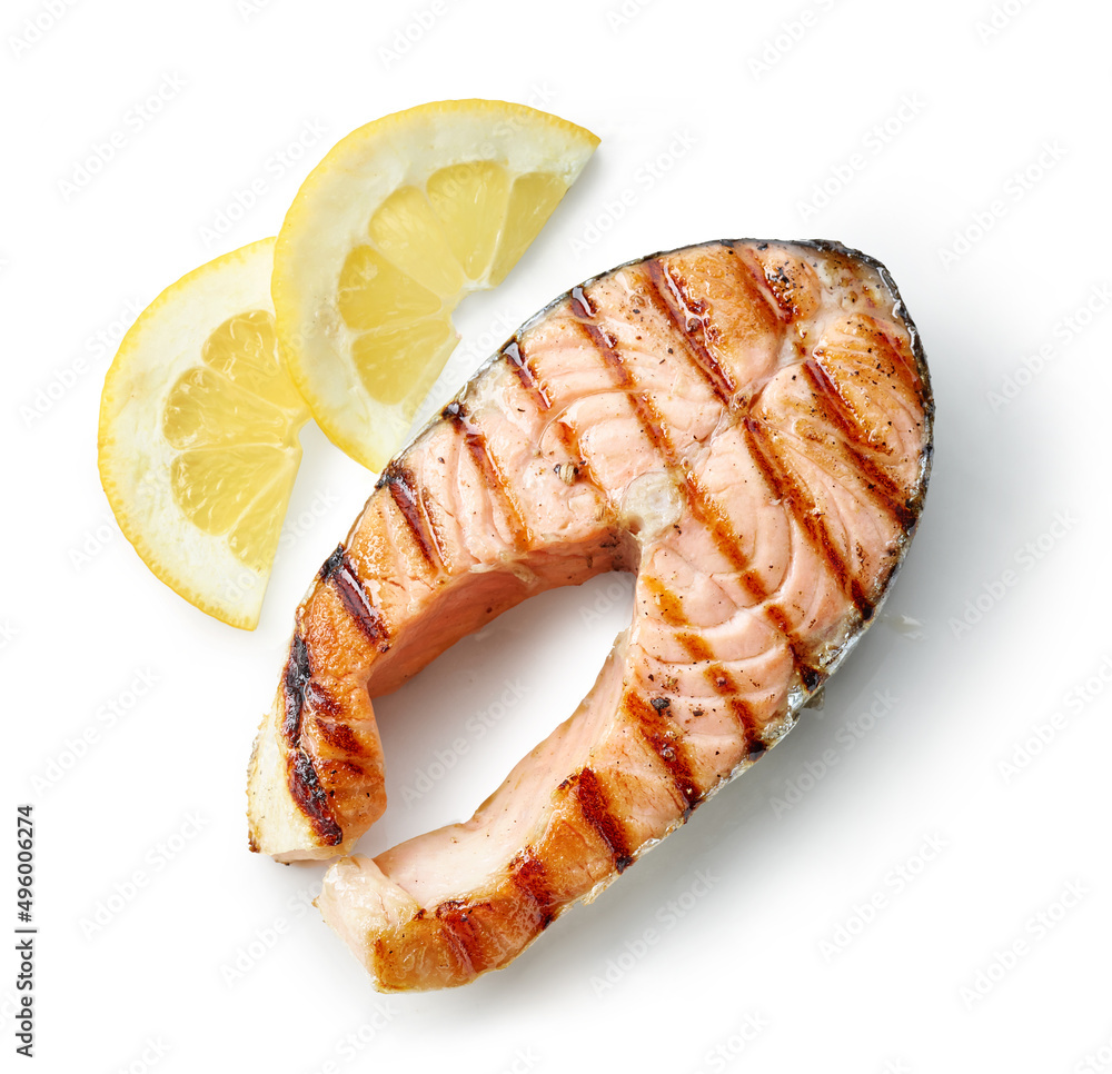 grilled salmon steak