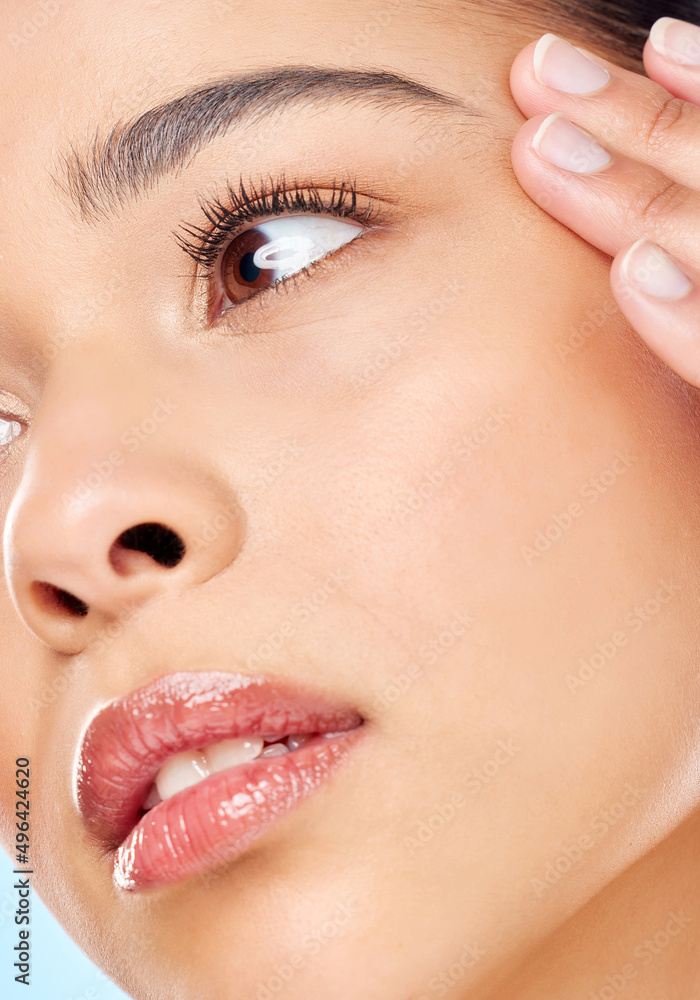 Healthy skin is not an overnight process. Studio shot of an attractive young woman posing against a 