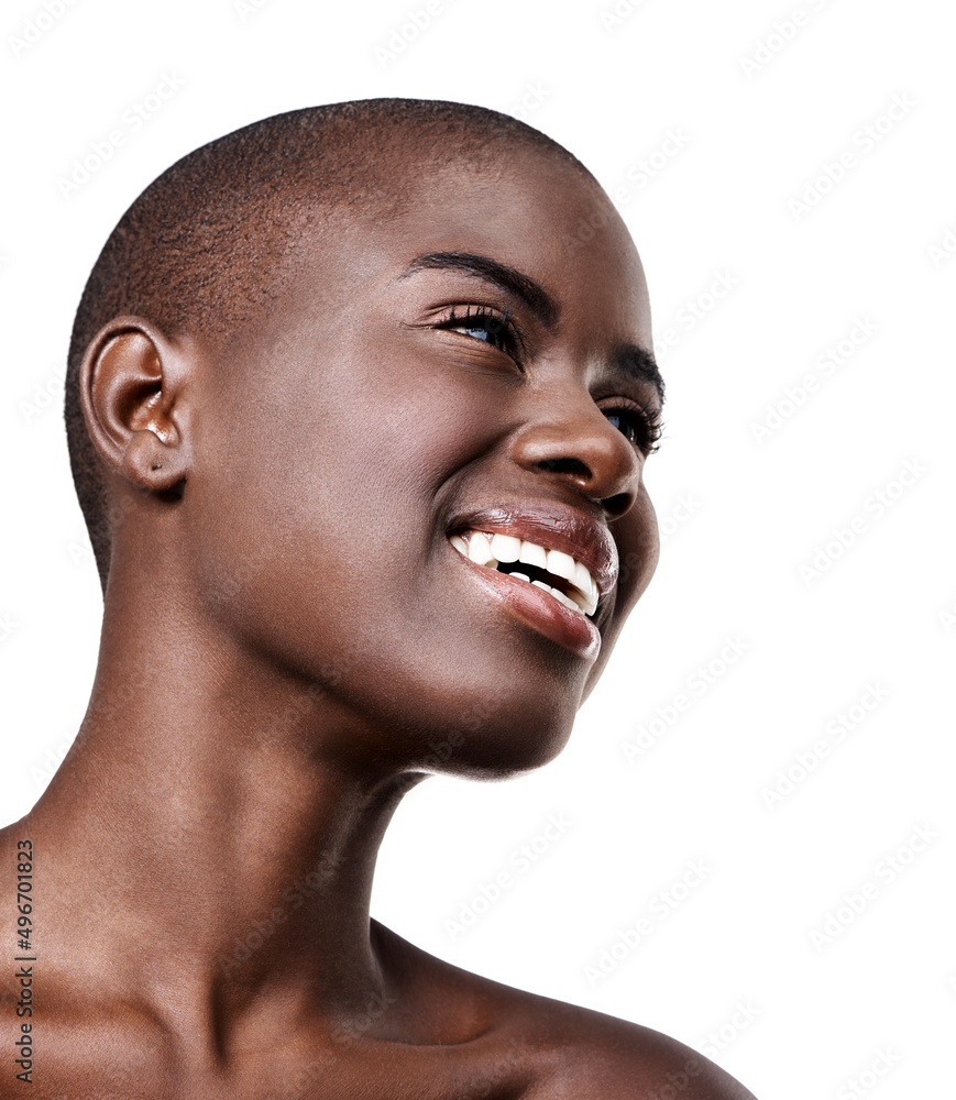 Beauty is architecture, a matter of proportions. Low angle shot of a beautiful young african woman i