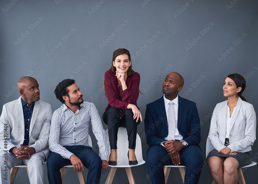 Originality will make you stand out for the interview. Studio shot of a group of corporate businessp