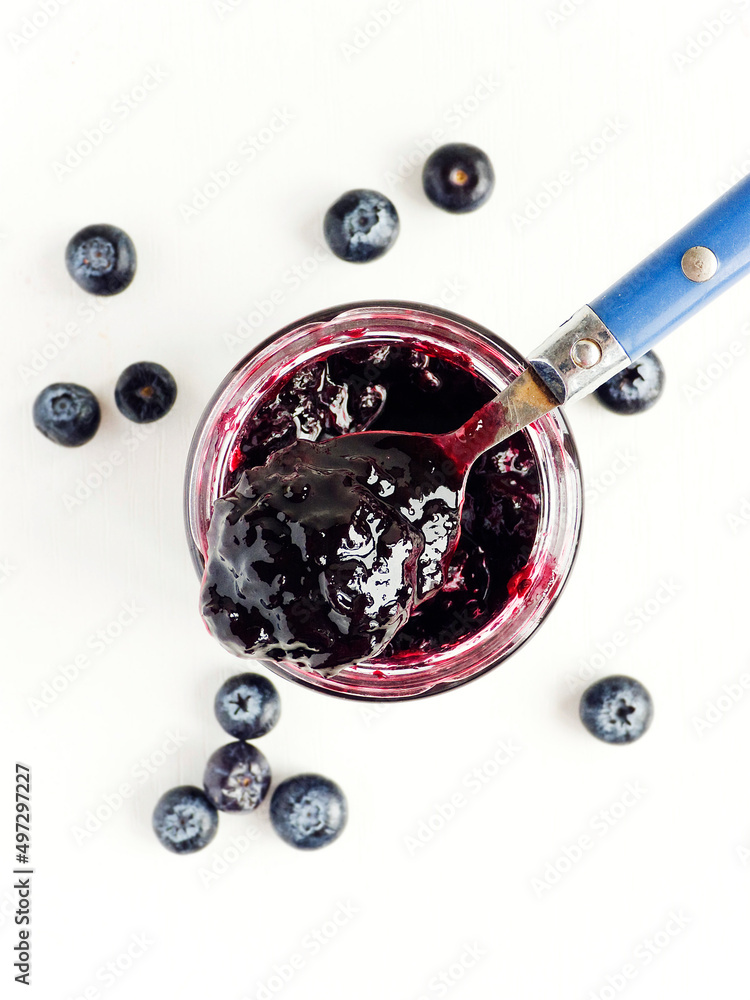 Blueberry jam jar