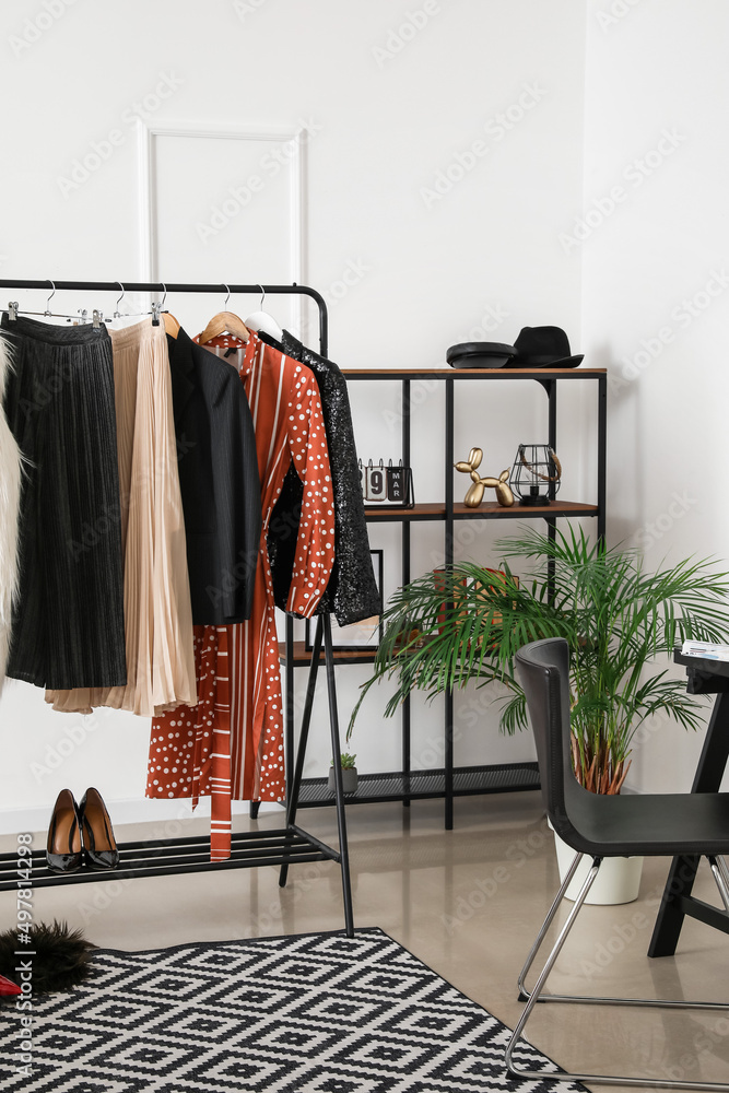 Interior of modern studio of clothes stylist