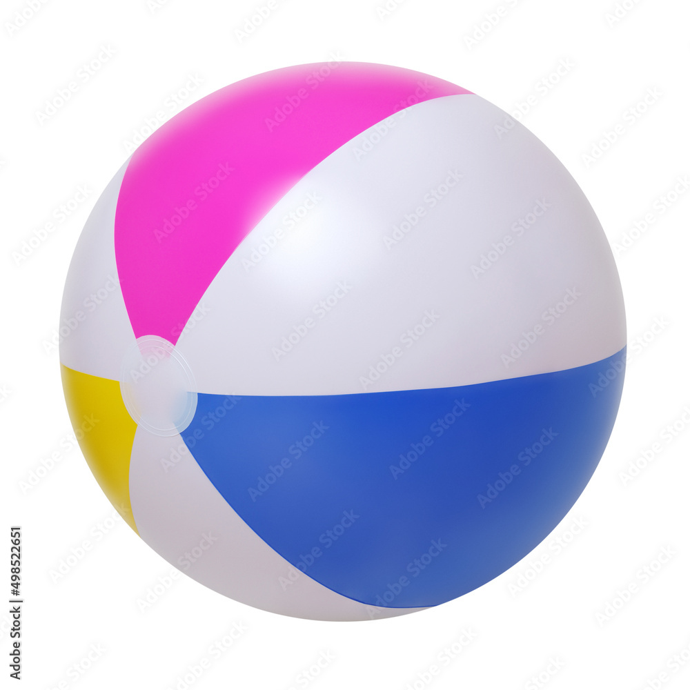 Beach ball on white