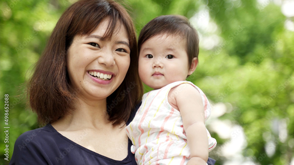 赤ちゃんとお母さん　ポートレート