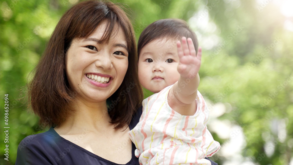 赤ちゃんとお母さん　ポートレート