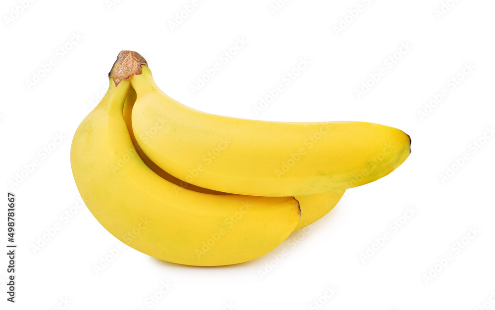 Bunch of bananas isolated on white background.