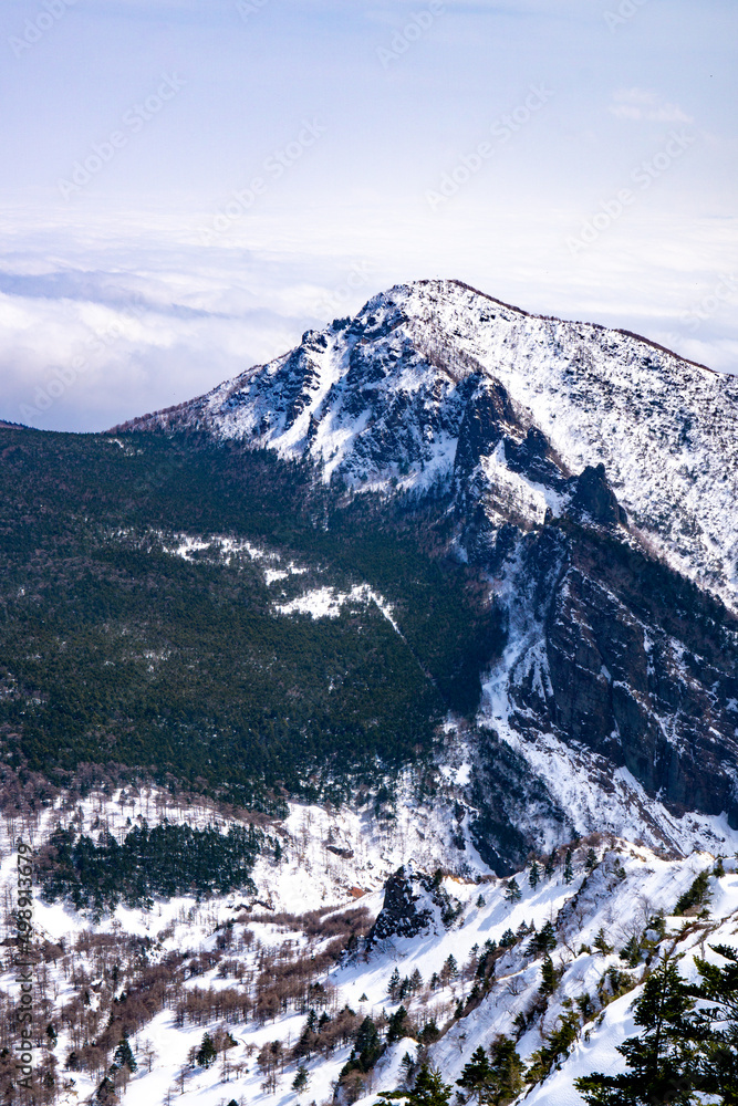 冬の剣ヶ峰（浅間山外輪山）