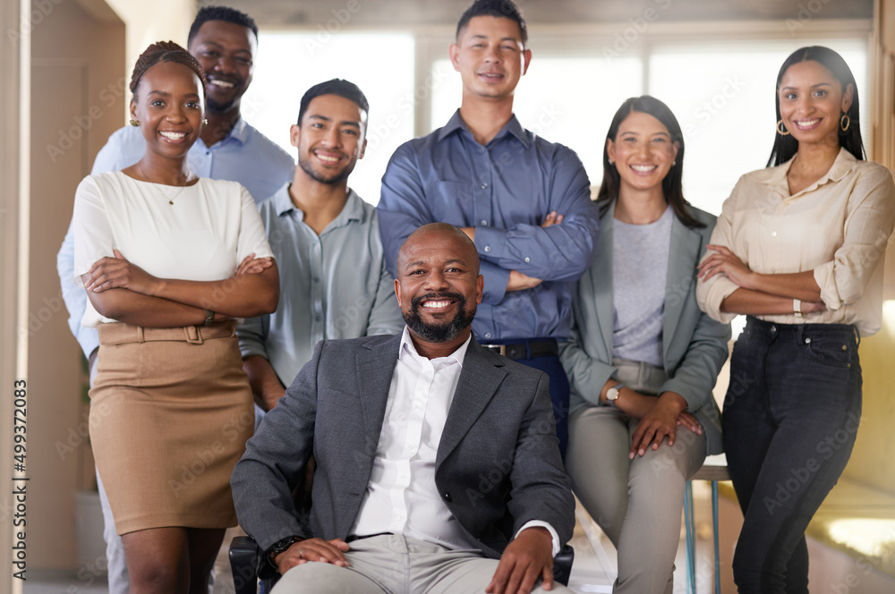 The number one team in the game. Cropped portrait of a diverse group of businesspeople posing in the