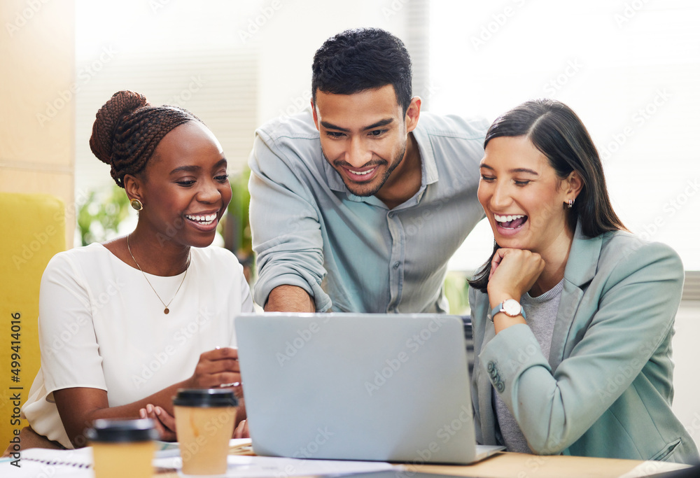 This is what youre looking for. Cropped shot of a handsome young businessman helping two female coll