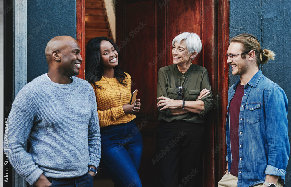 These chats always inspire us to do better. Shot of a group of businesspeople having a discussion to