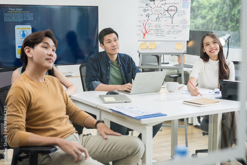 Businessman creative team meeting in a modern office.