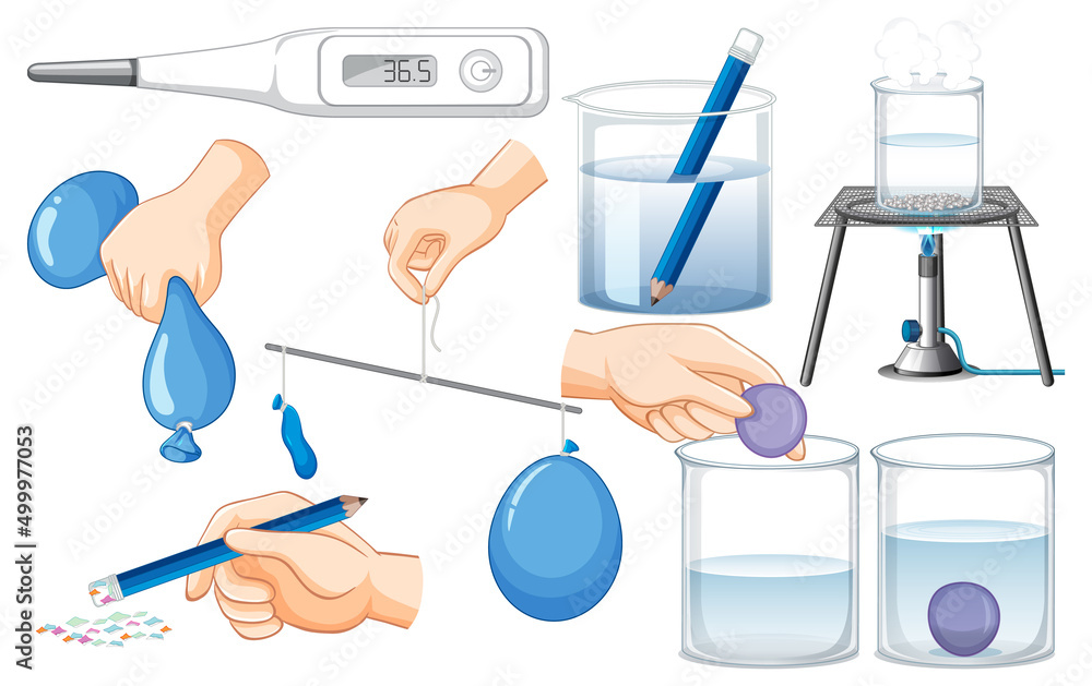 带气球的科学实验物体