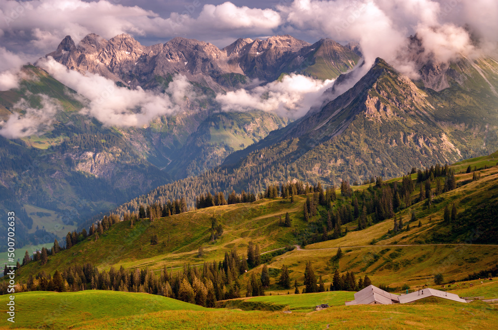 Alps mountain landscape Fellhorn Bavaria Germany