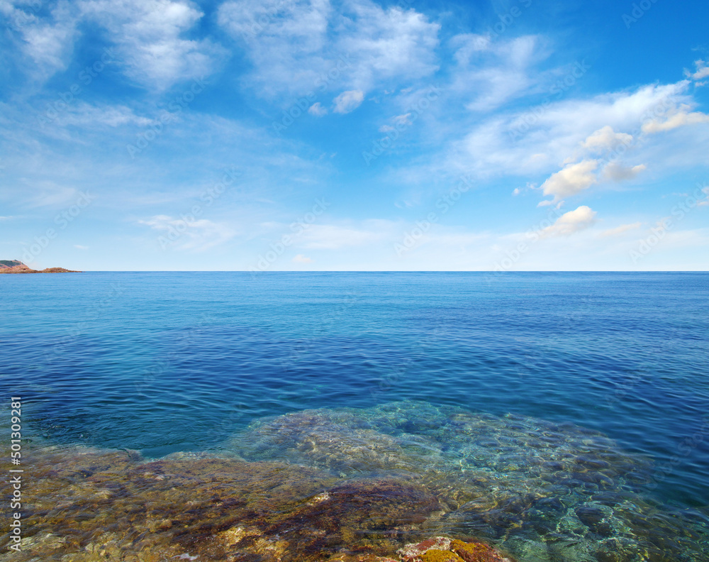 Sea with rocks.