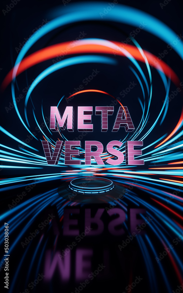 The concept of Metaverse, 3d rendering.