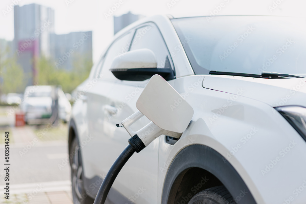 car charging in city park