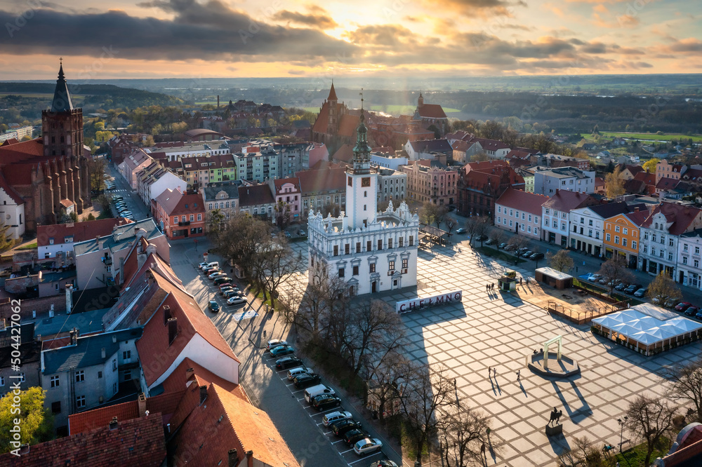 The Old Town Square in Chełmno. Poland