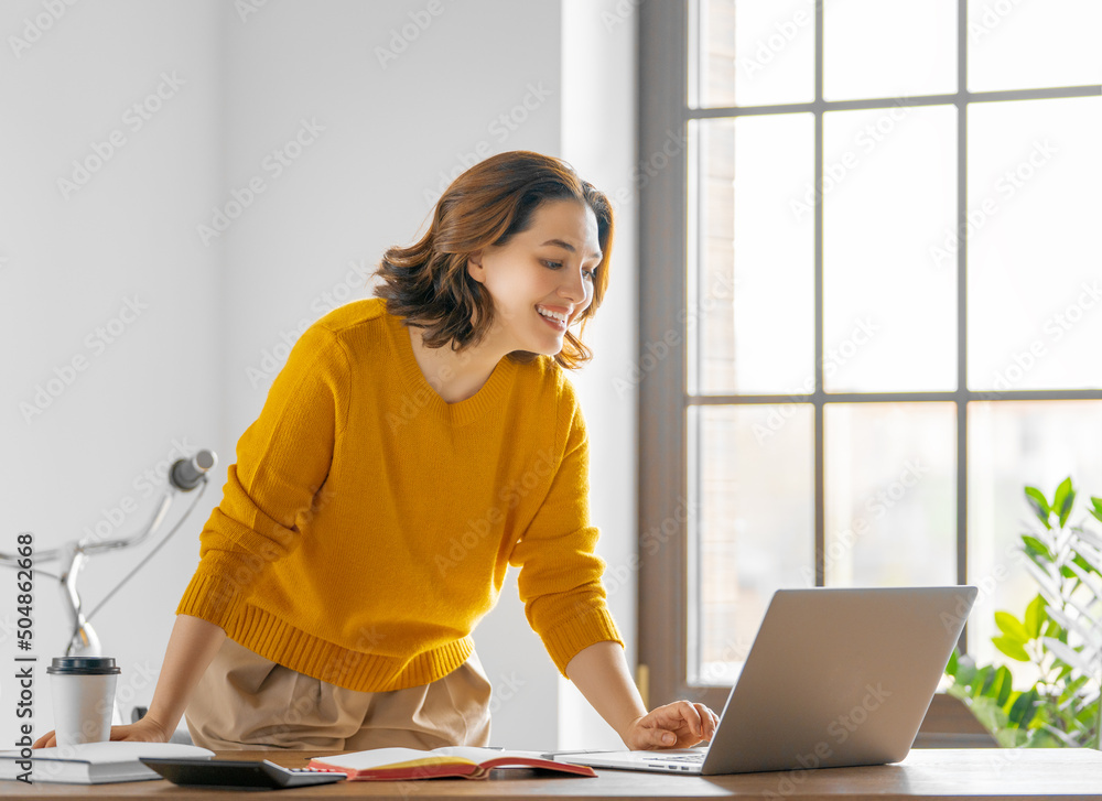 woman working in office