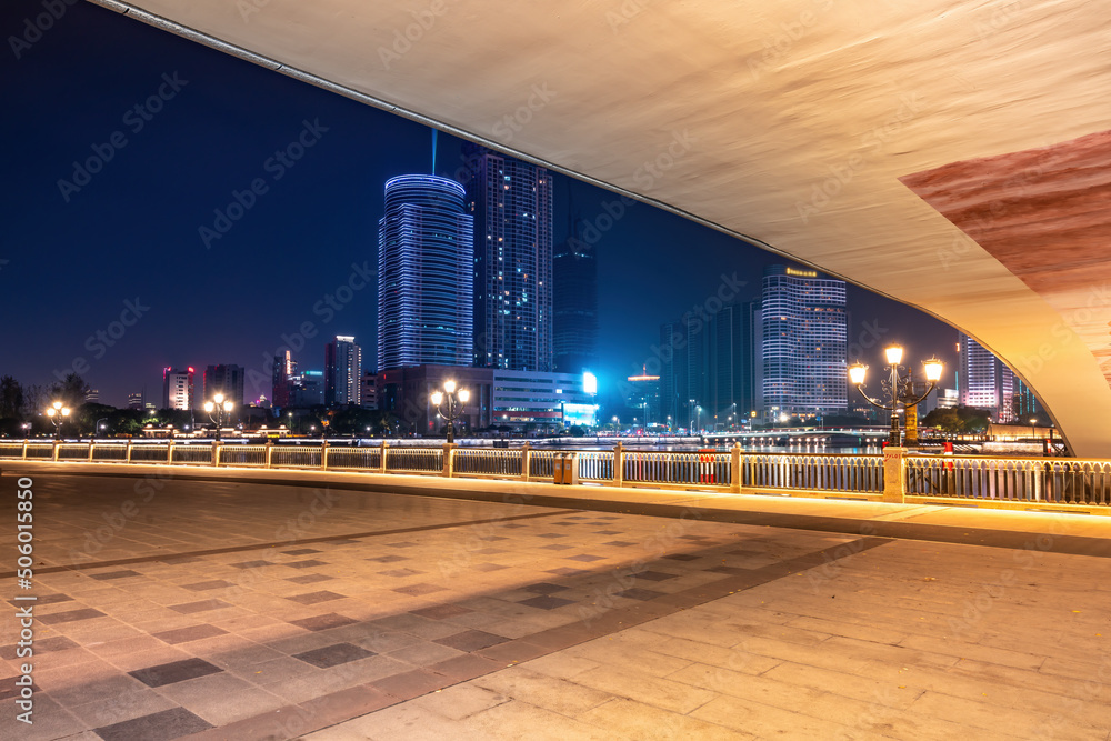 宁波三江口城市景观夜景