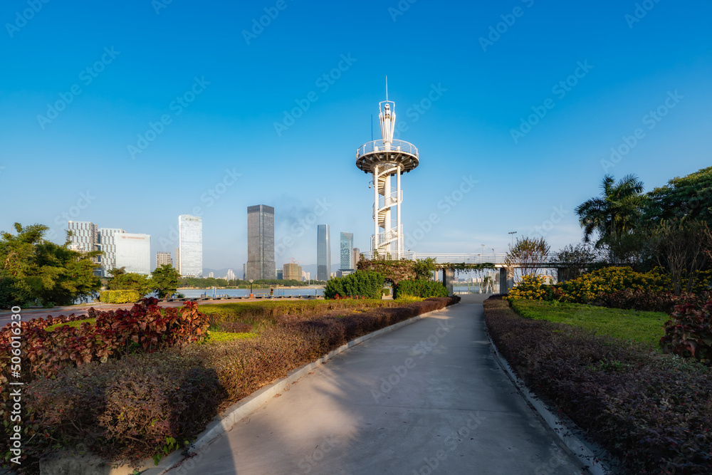 中国福州城市建筑街景