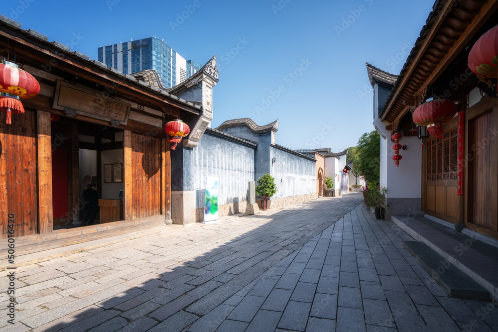 Ancient streets and alleys and old houses in Fuzhou