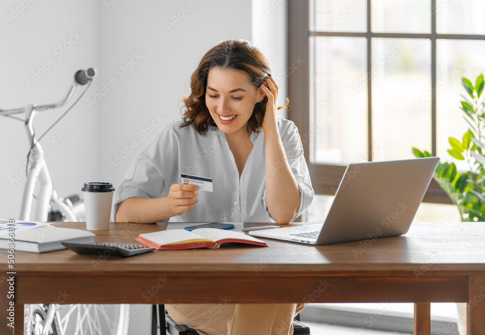 woman working in office