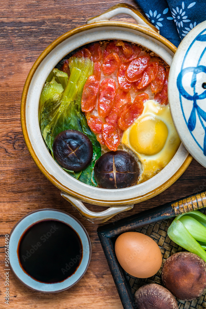 中国广东广州菜腊味火锅饭