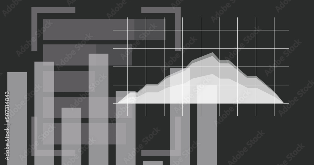 Image of data processing over black background