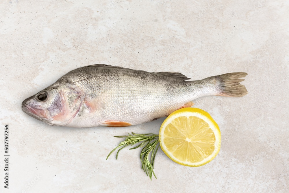 Fresh raw healthy fish, food concept