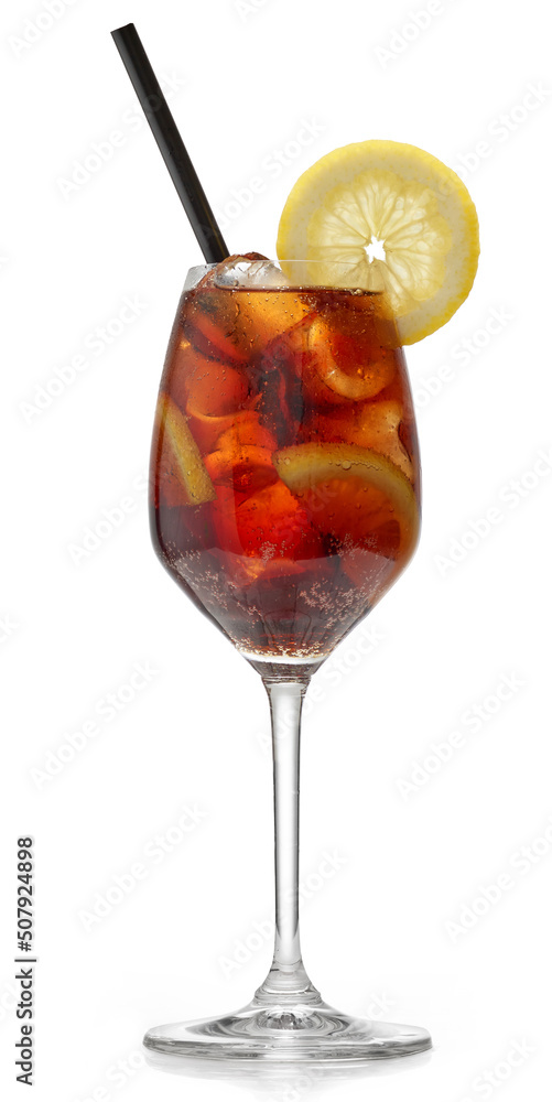 glass of rum cola spritz cocktail